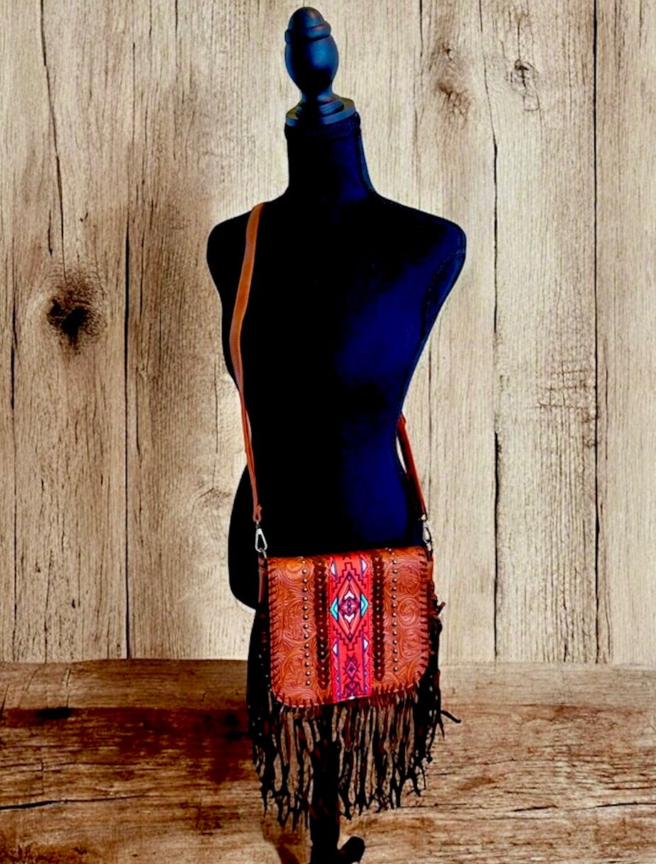Western Fringe Bag - Burnt Orange