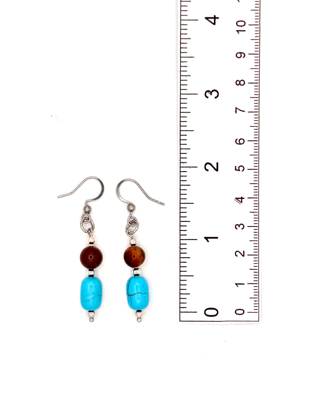 Guardian Angel - Turquoise and Tiger's Eye Beaded Necklace & Earring Set