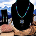 Pacifica Boho - Turquoise and Lapis Lazuli Beaded Necklace & Earring Set